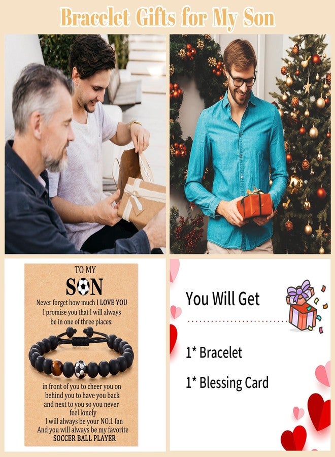 YANCHUN Soccer Bracelet for Boys Soccer Gifts for Son Football Mom Bracelet Sports Lover Birthday Mothers Day Gifts Brother Nephew Friend - Image 5