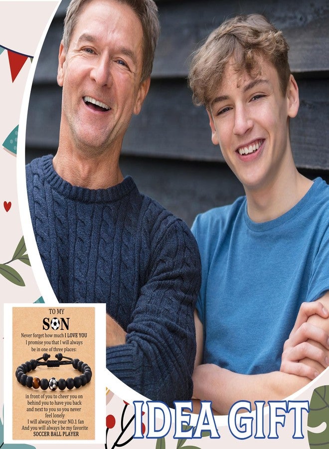 YANCHUN Soccer Bracelet for Boys Soccer Gifts for Son Football Mom Bracelet Sports Lover Birthday Mothers Day Gifts Brother Nephew Friend - Image 4