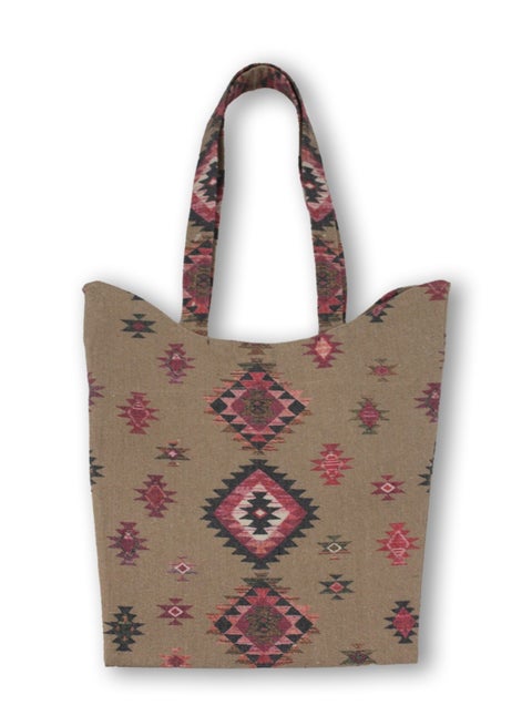 casual printed linen tote bag w230014a