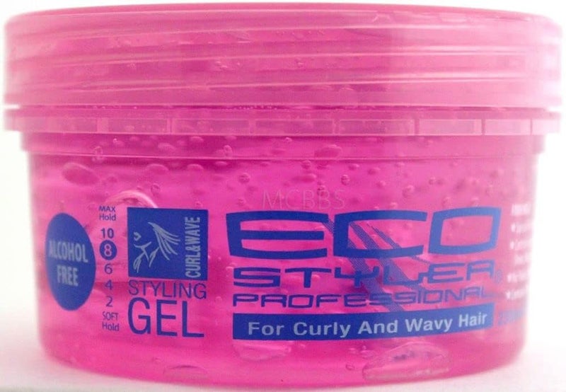 ecoco Eco Professional Curl Wave Styling Gel Firm Hold All Types Of Hair 8 oz Pink