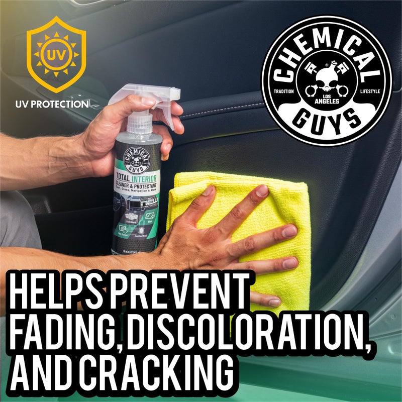 Chemical Guys Total Interior Cleaner & Protectant - New Car Scent, Car Cleaning Spray, Cleans and Protects Leather, Vinyl, Plastic, Rubber, and Glass, Safe for Trucks, SUVs, Jeeps, RVs & More - 16 oz - Image 4