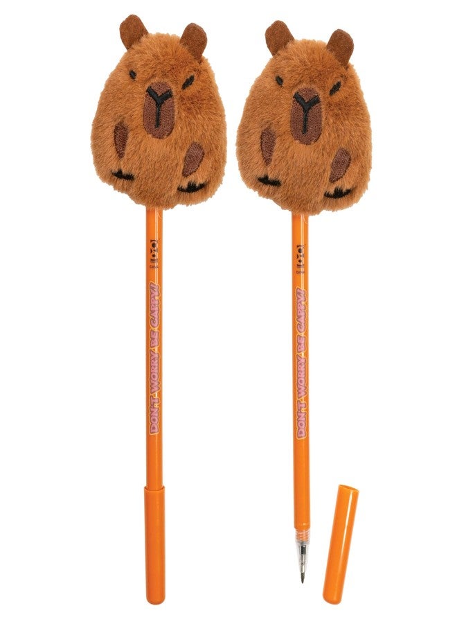 Geddes Raymond Geddes Capybara Plush Pens - Pack of 12 - Adorable Soft Capybara-Topped Pens with Black Ink - Image 1