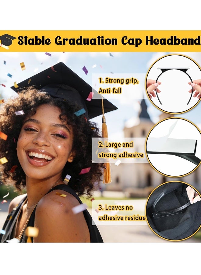 2PCS Graduation Cap Headband, Anti-slip Hairband Graduation Hat Accessory for Graduates - Image 3