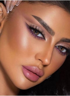 Unibling Dubai Brown Yearly Colored Contact Lenses, Unisex Cosmetic Contact Lenses, Enlargement Collection, Dark Brown, With Case  - Image 1