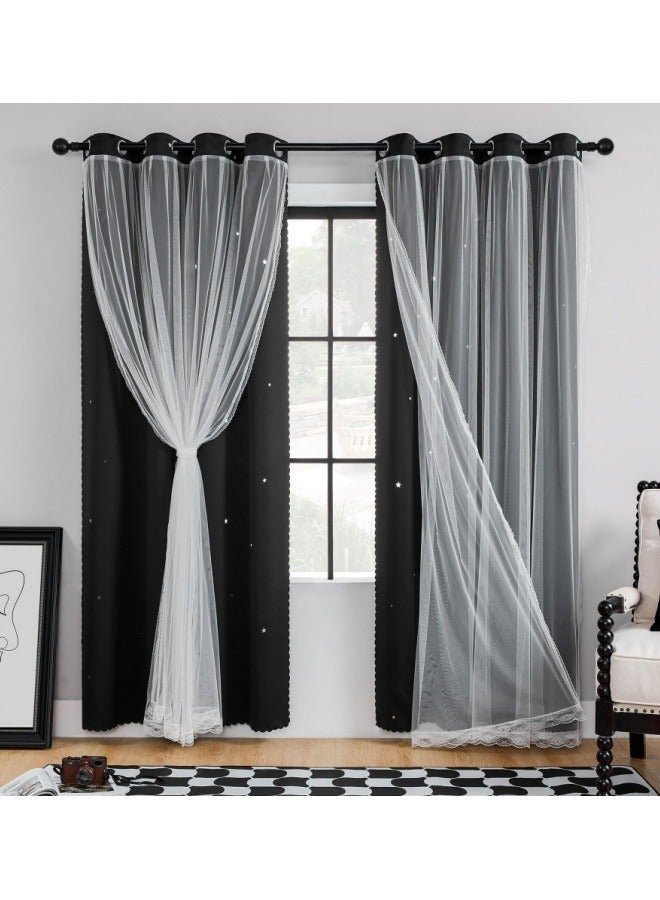 KYD 1 Panel Fabric Nation Blackout Curtains Thermal Insulated Bedroom Curtains for Living Room 100x250cm - Image 1