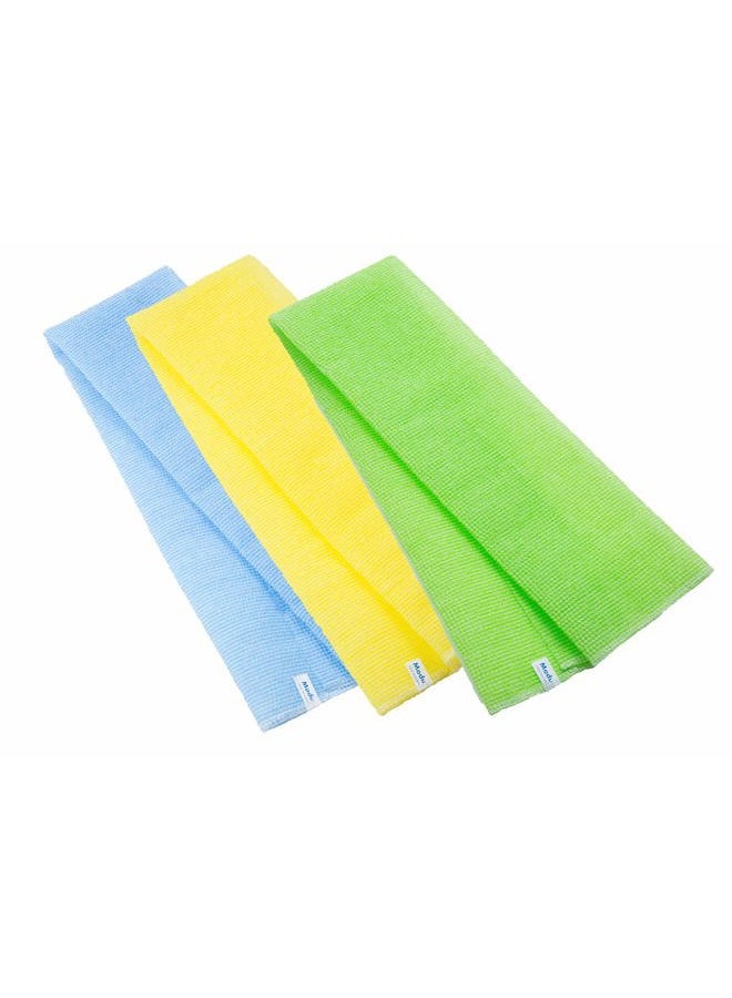 MODU Exfoliating Washcloth Japanese Washcloth Nylon Bath Wash Cloth Korean Exfoliating Cloth Loofah Towel Beauty Washcloth Sponge Loofah Body Scrub Back Scrubber for Shower 3 Pcs by Modu - Image 1