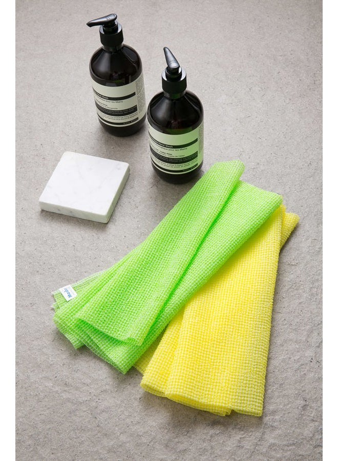 MODU Exfoliating Washcloth Japanese Washcloth Nylon Bath Wash Cloth Korean Exfoliating Cloth Loofah Towel Beauty Washcloth Sponge Loofah Body Scrub Back Scrubber for Shower 3 Pcs by Modu - Image 4