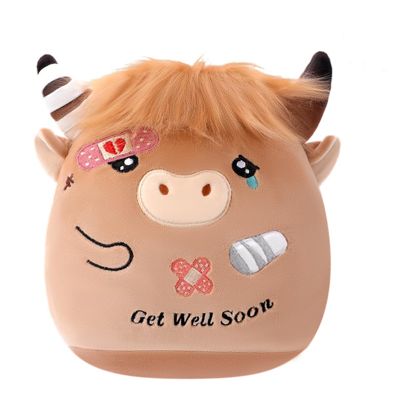 LeYoHa Get Well Highland Cow Plush Adorable Cow Stuffed Animal Toy for All Ages Perfect Get Well Gift for Kids 945 Inch - Image 3