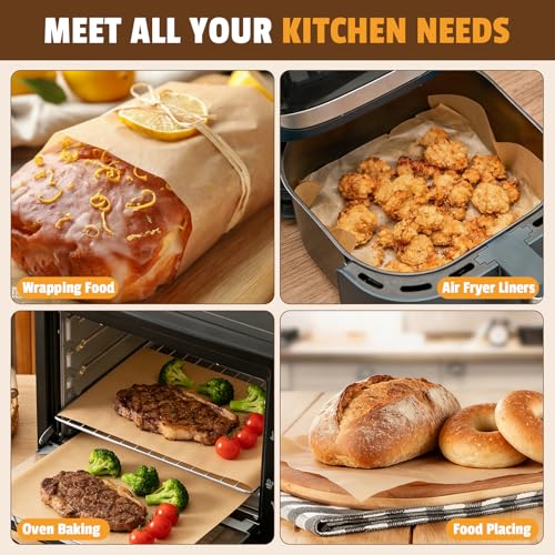 CAREGY 360Pcs Unbleached Parchment Paper Sheets, 12 x 16 Inch,Precut Non-Stick Parchment Paper for Baking,Cooking, Grilling, Air Fryer and Steaming,Fit for Half Sheet Pans - Image 5