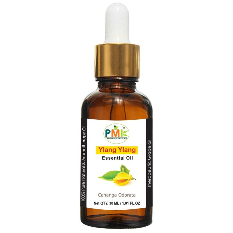 PMK Pure Natural Ylang Ylang Essential Oil For Skin Hair Aromatherapy & Massage (30 ML)