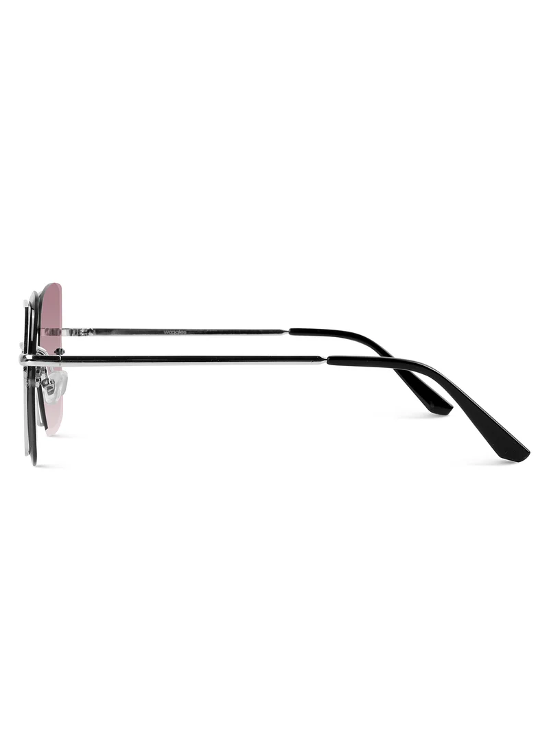 Woggles  Latest & Stylish UV Protected Silver Square Sunglasses for Women  | Best Price UAE