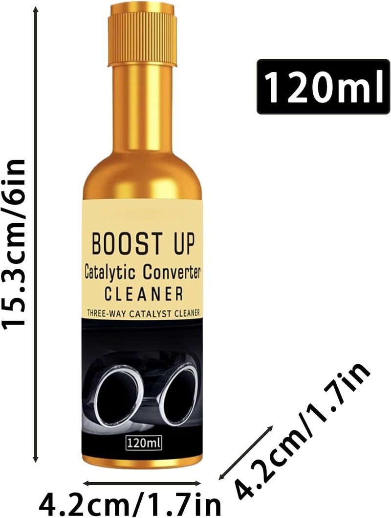 Catalytic Converter Cleaner, 120ml Engine Boosting Cleaning Liquid for Cars, Oil Additive Formula to Improve Emissions and Performance During Highway Driving, Suitable Sedans, Motor Vehicles - Image 1