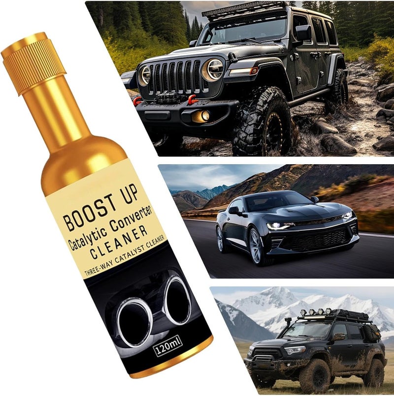 Catalytic Converter Cleaner, 120ml Engine Boosting Cleaning Liquid for Cars, Oil Additive Formula to Improve Emissions and Performance During Highway Driving, Suitable Sedans, Motor Vehicles - Image 2