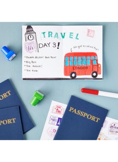 Juvale 24 Pack Blank Passport Notebooks, Travel Journals For Kids Pretend Play, 24 Pages (4.1 X 5.6 In)  - Image 3