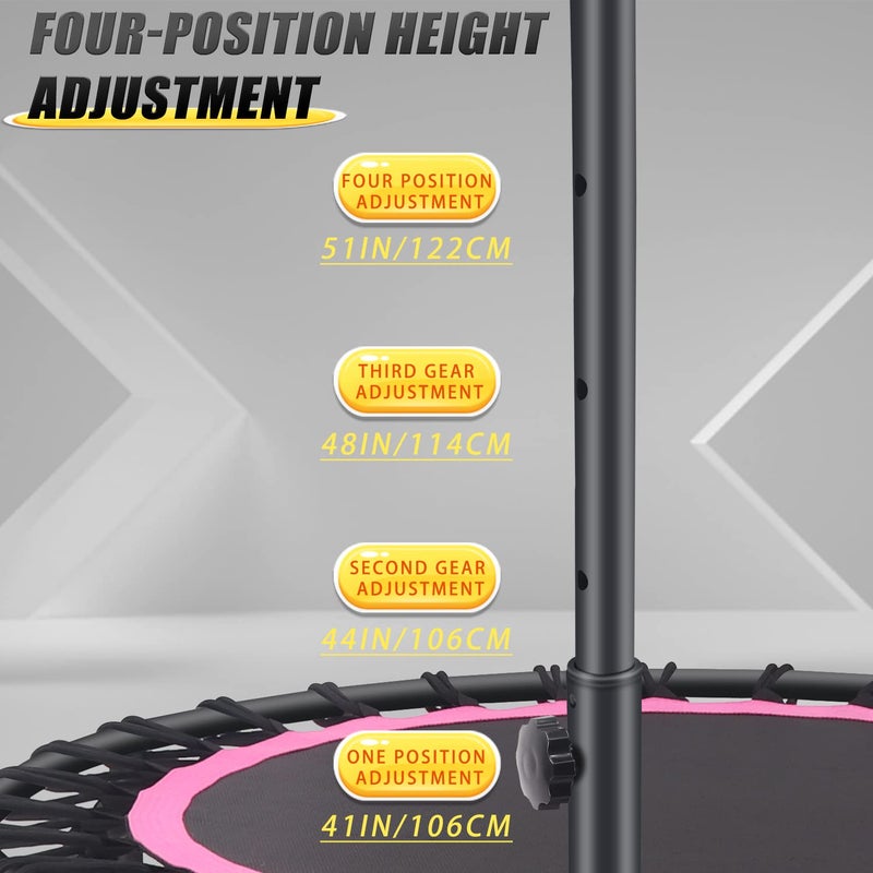 Newan Rebounder Handle Bar Accessory for 40" Round Fitness Trampolines, Cushy Foam Handles,Only Applicable to The Foot Tube Between 2.5CM/0.98IN Diameter(Trampoline Not Included) - Image 5