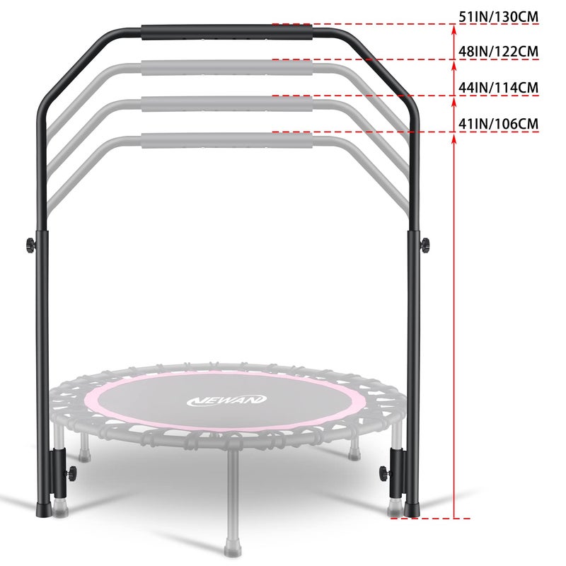 Newan Rebounder Handle Bar Accessory for 40" Round Fitness Trampolines, Cushy Foam Handles,Only Applicable to The Foot Tube Between 2.5CM/0.98IN Diameter(Trampoline Not Included) - Image 3