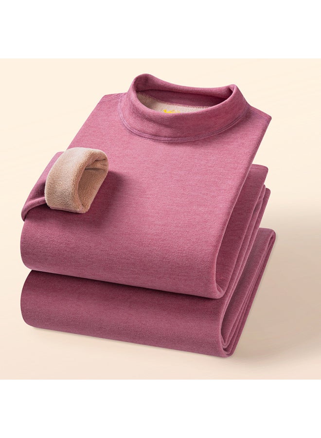 Camel Wool Thick Autumn And Winter Thermal Underwear Set For Dad, Fleece-lined And Thickened, Heat-generating, For Middle-aged And Elderly Men And Women