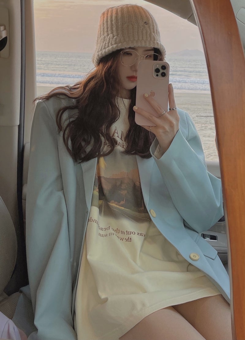 Gentle Wind Pastel Apricot Top Apricot