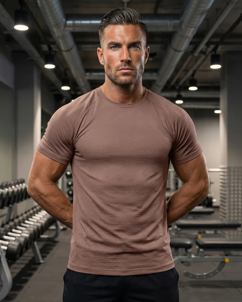 Musclemind Brown Core Training Ultralight T-shirt for Men | Best Price UAE