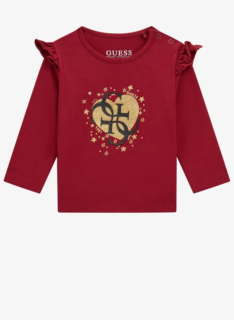 GUESS Kids Slogan Crew neck T-Shirt