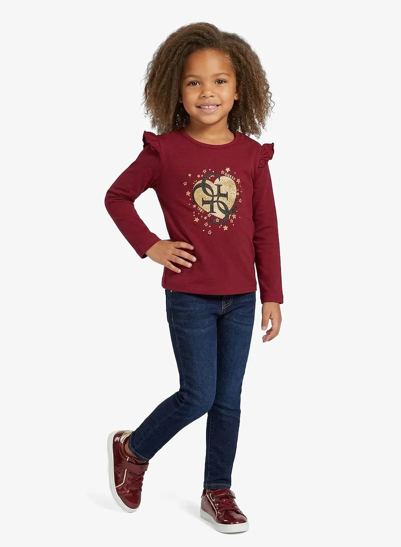 GUESS Kids Slogan Crew neck T-Shirt