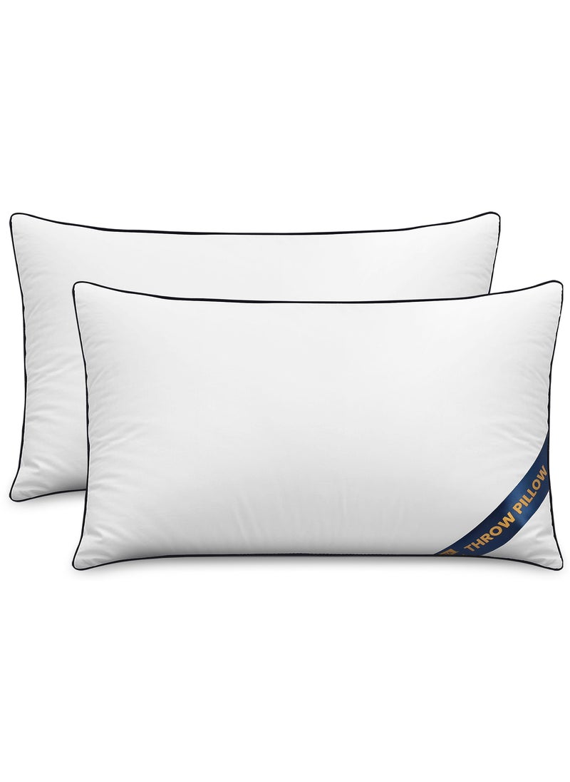Utopia Bedding Utopia Bedding Throw Pillow Inserts (Pack of 2  White)  12 x 20 Inches Decorative Indoor Pillows for Sofa  Bed  Couch  Cushion Sham Stuffer  - Image 1