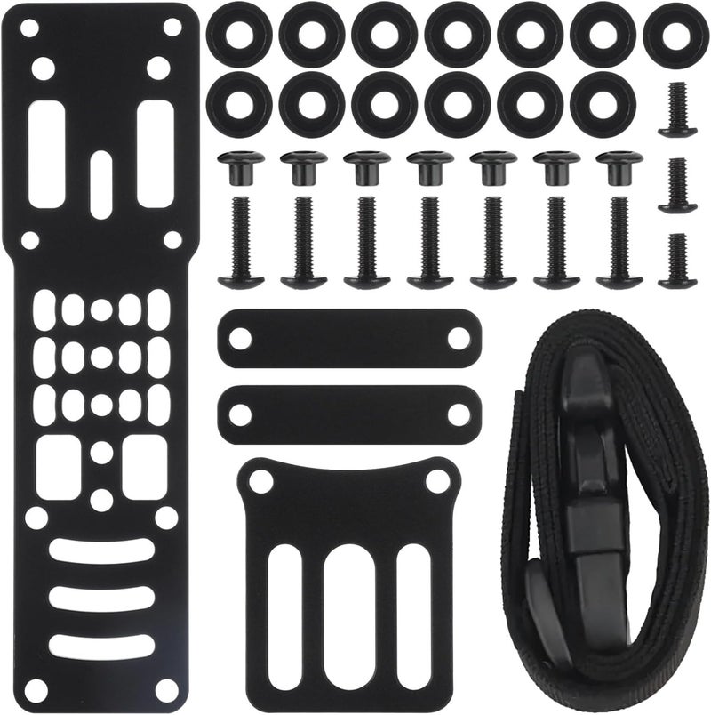 Adjustable Belt with Metal Modular Holster Pistol Adapter, Qls, G-Code Compatible Drop Leg Adjustable Hanging Extension Plate - Image 1