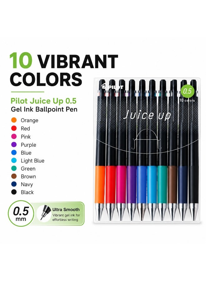 PILOT Juice Up Gel Ink Pen Set LJP200S5-10C, 0.5 mm, 10 assorted colours, Assorted, Gel Ink, 10 pens for journaling - Image 4