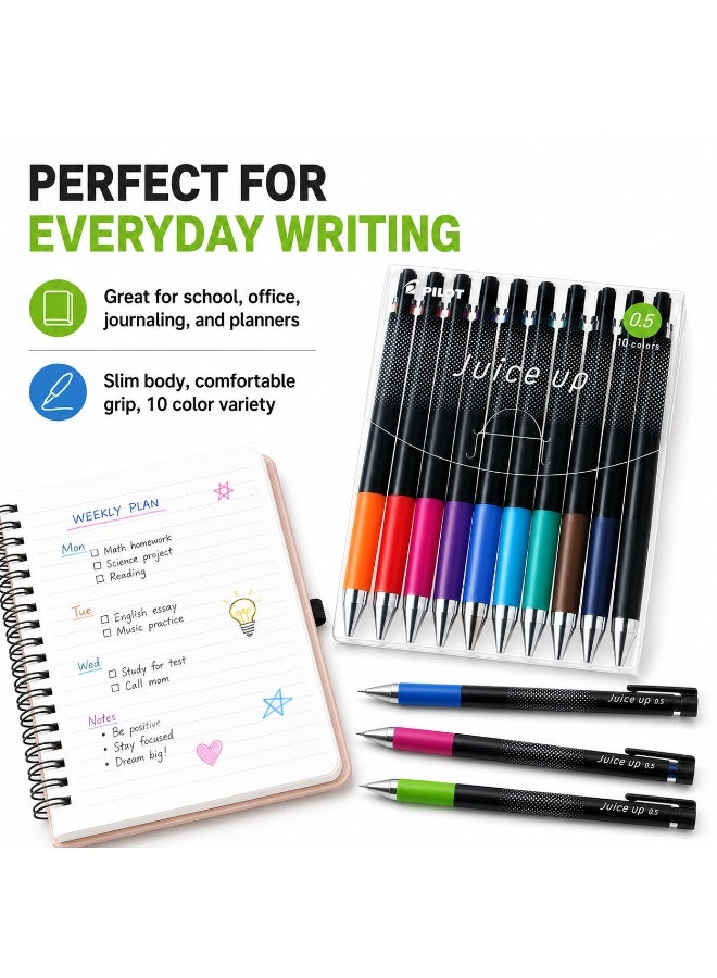 PILOT Juice Up Gel Ink Pen Set LJP200S5-10C, 0.5 mm, 10 assorted colours, Assorted, Gel Ink, 10 pens for journaling - Image 2
