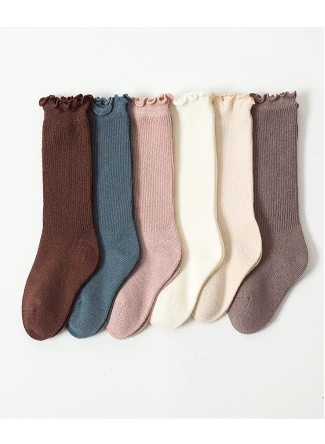Adeimoo Baby Girls Cotton Socks Newborn Keep Warm Solid Color Sock Knee-High Stockings for Infant Toddler 0-6 Months - Image 5