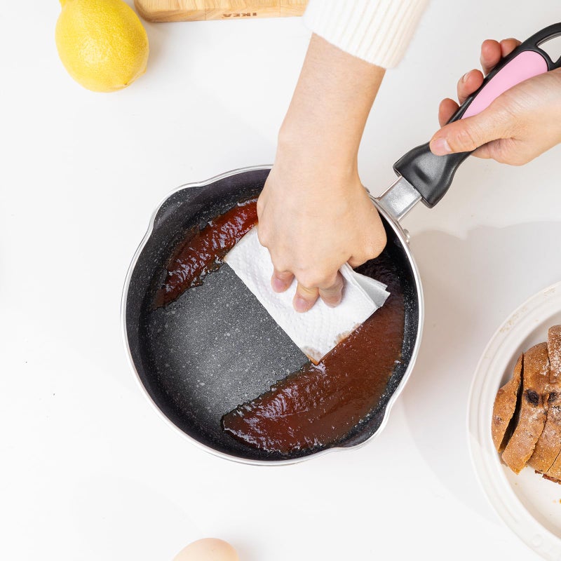 HooJay Nonstick Saucepan Set with Lid, Non Stick 1Qt & 2Qt & 3Qt Sauce Pan Set with Glass Lid Small Pot for Home Kitchen - Image 3