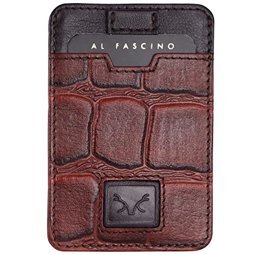 AL FASCINO Leather Credit Card Holder Leather Wallet for Men Slim Minimalist Front Pocket Slim Wallet - Image 1