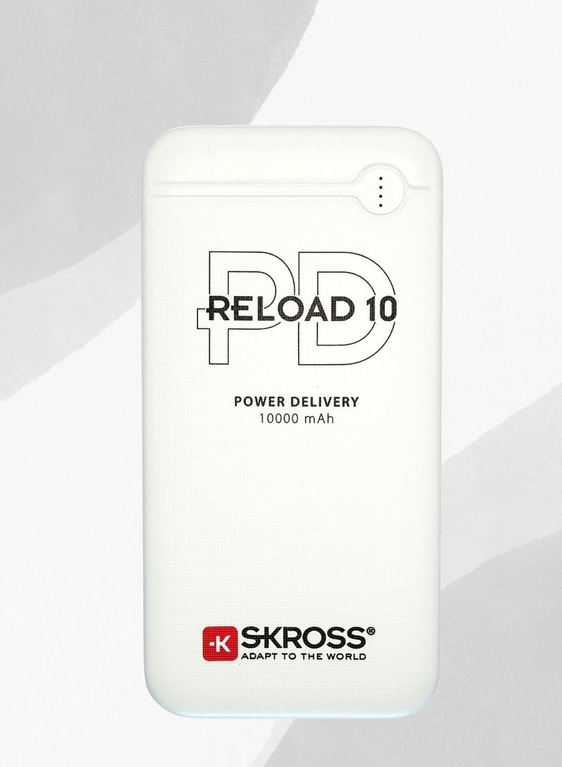 SKROSS RELOAD10HGF-PD 10000 mAh Power bank-PD-White - Image 1