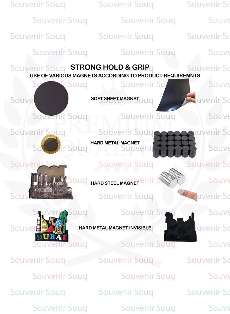Souvenir Souq Set of 2 Dubai metal magnets 6×6 cm with vibrant landmark artwork — perfect for tourists and collectors. - Image 3