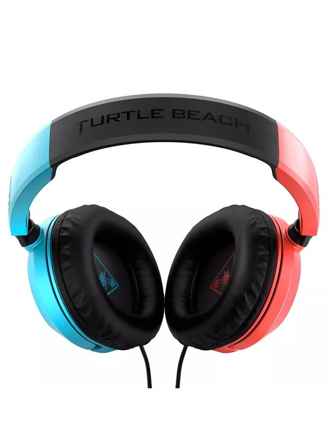 Turtle Beach Recon 50 Red/Blue Gaming Headset for Nintendo Switch, Xbox Series X|S, Xbox One, PS5, PS4, PC & Mobile with 3.5mm Connection - Blue/Red - Image 4