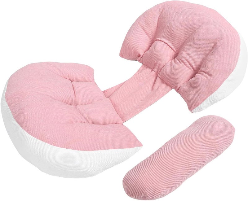 Pregnancy Pillow for Women U Shaped Maternity Belly Support Pillow Side Sleeping Soft Pink Comfort for Pregnant Moms - Image 1