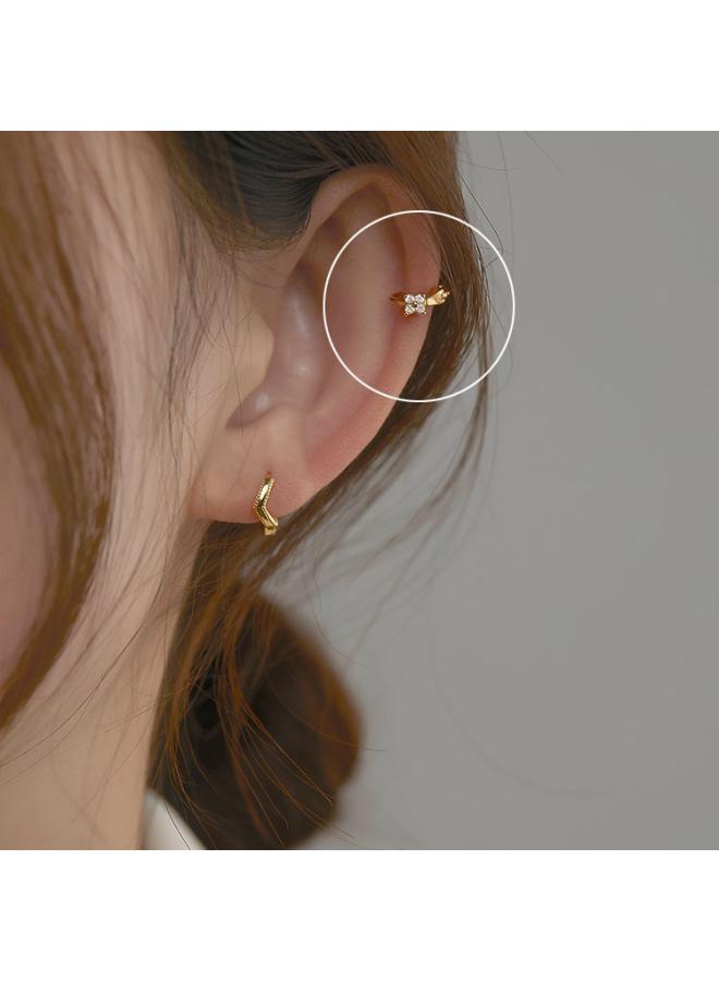 Simple Earrings Ear Buckle Silver Needle Ear Nail Women's Elegant Korean Ear Ring Ear Accessories 202 New Fashion 