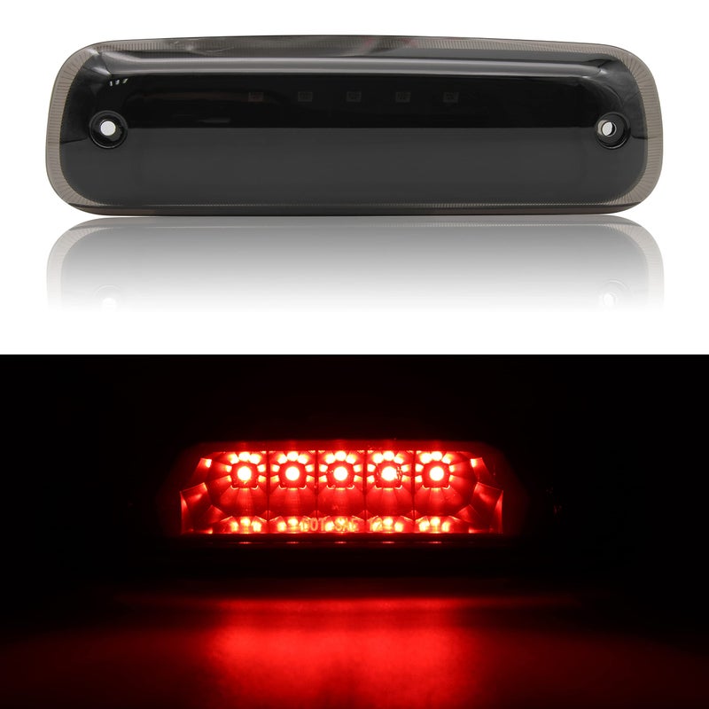 KEWISAUTO ضوء الفرامل الثالث LED لجيروك 97-01، ضوء توقف مركزي مرتفع مدخن أسود من KEWISAUTO لجيب جيروك 1997 1998 1999 2000 2001 ملحقات (1 قطعة، استبدال# 55155614AE) - Image 2