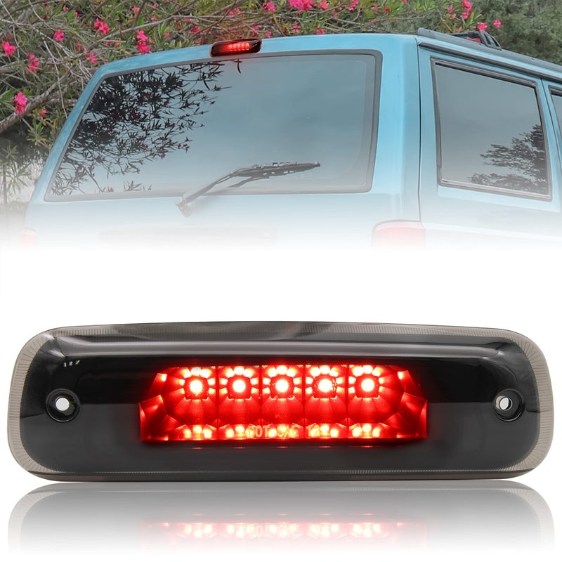 KEWISAUTO ضوء الفرامل الثالث LED لجيروك 97-01، ضوء توقف مركزي مرتفع مدخن أسود من KEWISAUTO لجيب جيروك 1997 1998 1999 2000 2001 ملحقات (1 قطعة، استبدال# 55155614AE) - Image 1