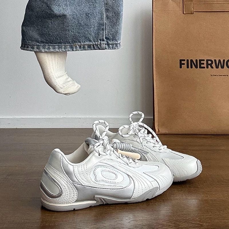 Women's Retro German Trainer Sneakers Breathable Casual Flat Shoes - Image 4