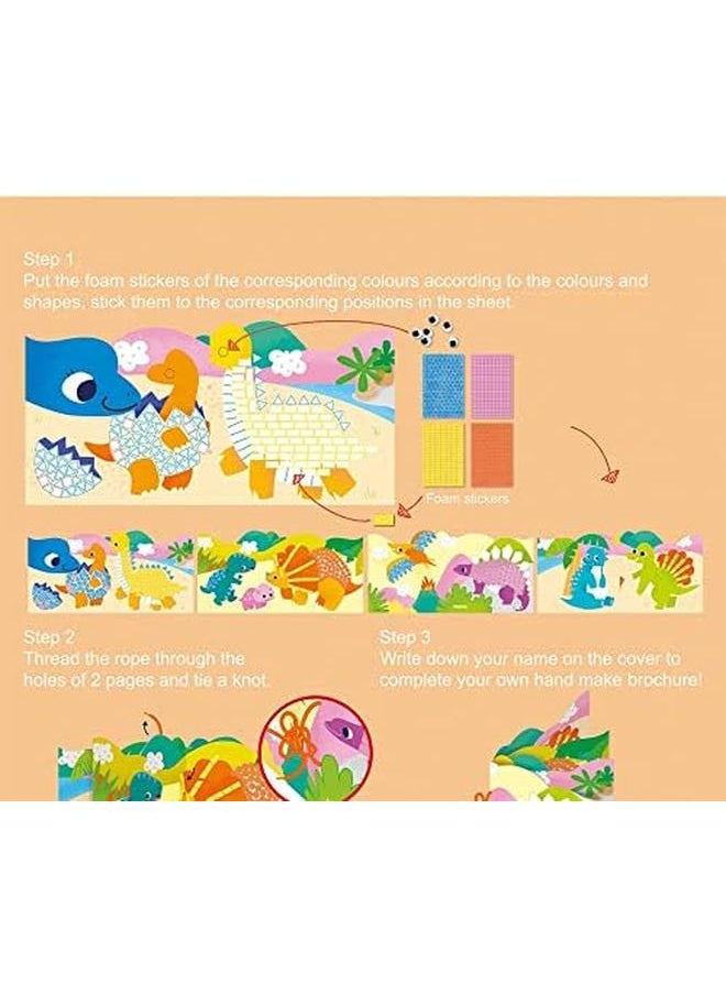 Avenir Create My First Story Book Dinosaurs Mosaic Junior Kit Fun Diy Activity For Kids Improve Coordination And Perception Of Colors Ideal Gift For Kids 3 Plus  - Image 4