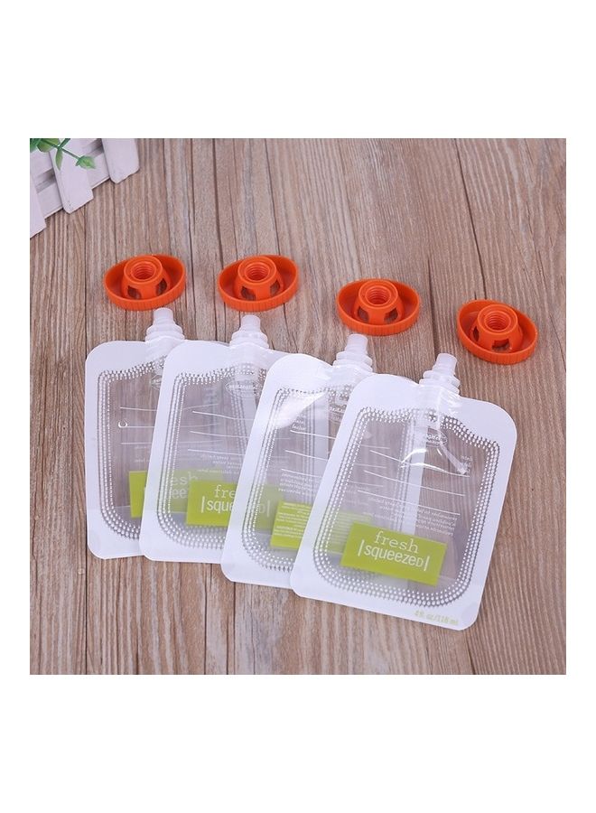 Loquat 50-Piece Food Storage Pouch Set Clear/Orange - Image 3