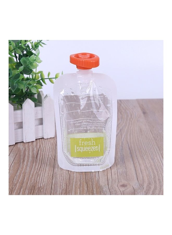 Loquat 50-Piece Food Storage Pouch Set Clear/Orange - Image 1