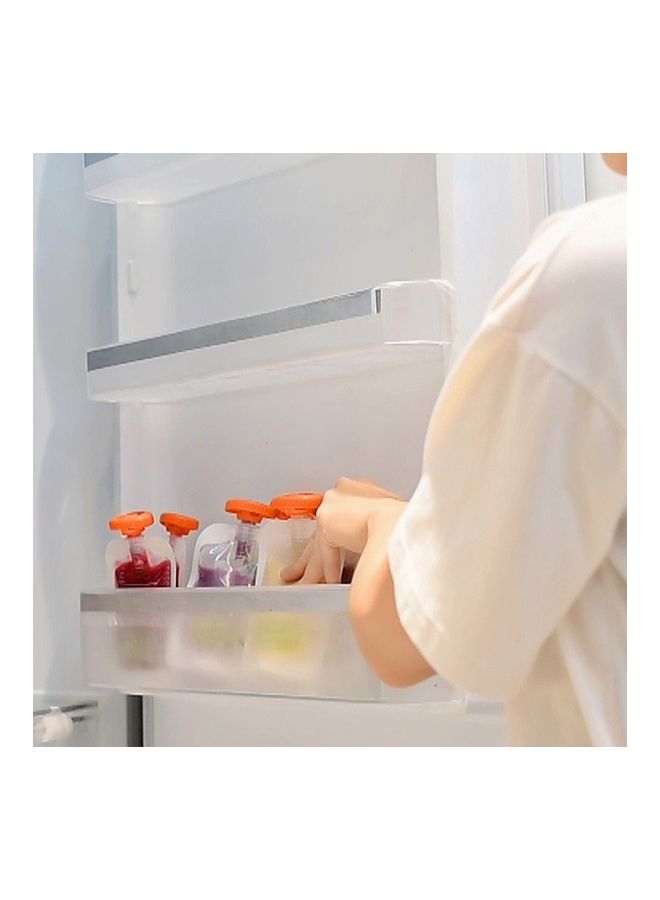 Loquat 50-Piece Food Storage Pouch Set Clear/Orange - Image 4