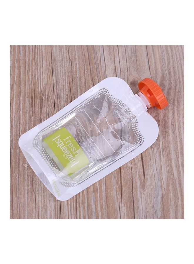 Loquat 50-Piece Food Storage Pouch Set Clear/Orange - Image 2