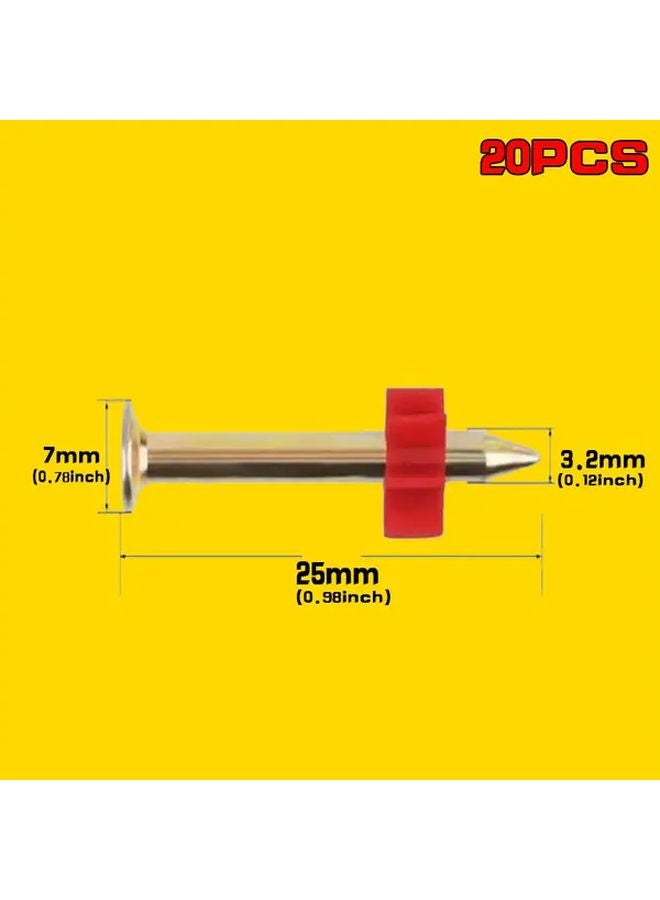 47H Size 20 Pcs Hardened Wall Nails With Sleeves For Hanging Pictures And Cement Concrete - Image 3