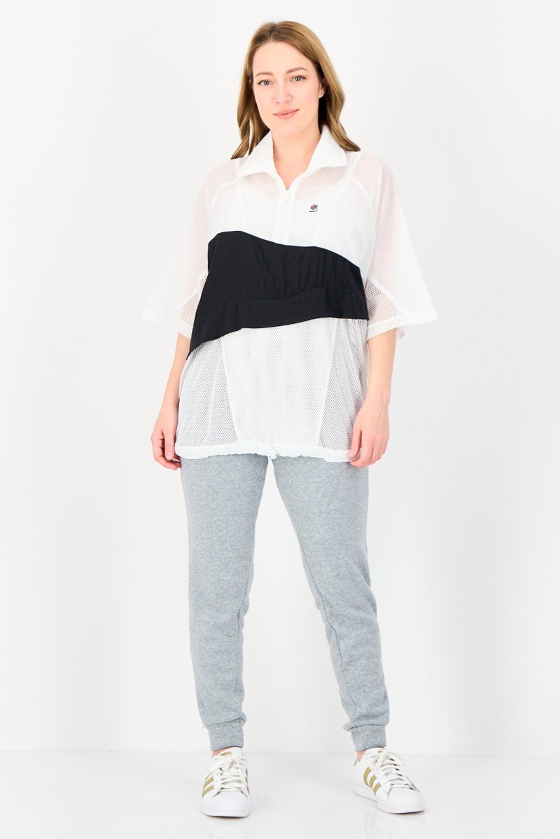 Reebok Women Sportswear Fit Brand Logo Half Zip Training Top, Multicolor - Image 4