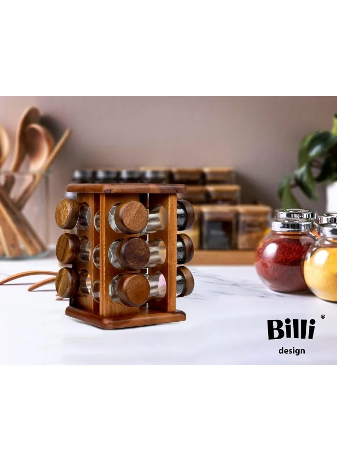 BILLI Billi Spice Rack with 12 Bottles