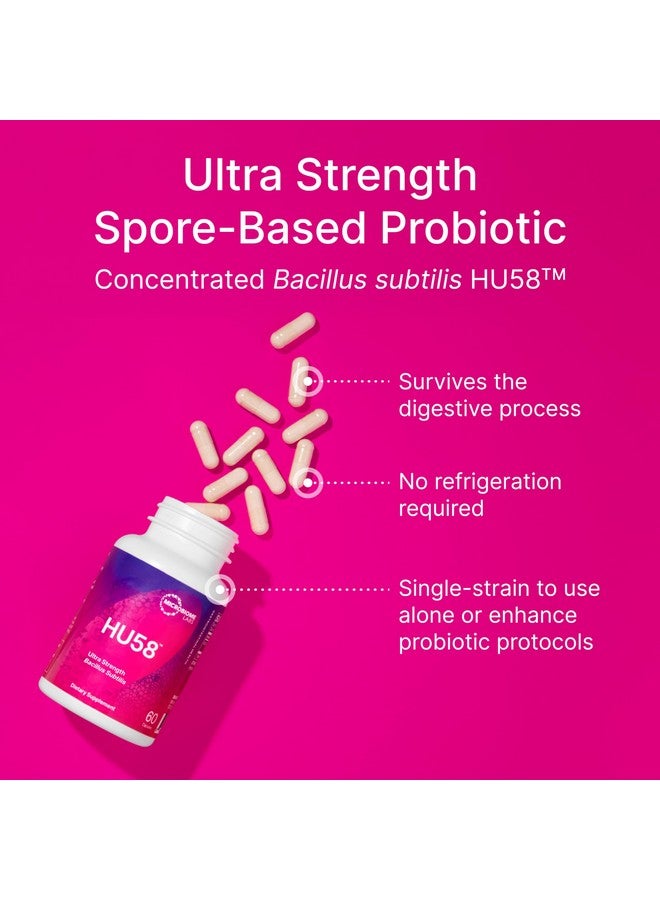 مختبرات الميكروبيوم بروبيوتيك HU58 Bacillus Subtilis من Microbiome Labs للنساء والرجال - بروبيوتيك عالي الفعالية لصحة الجهاز الهضمي ودعم المناعة - كبسولات يومية تحتوي على 10 مليارات وحدة تشكيل مستعمرة (60 كبسولة) - Image 2