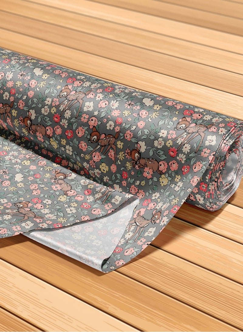 Vellato Al Lail Aramny Silk Fabric By The Yard Grey Pink Floral Deer Jalabiya Makhweer Dressmaking 58 Inches Width - Image 5